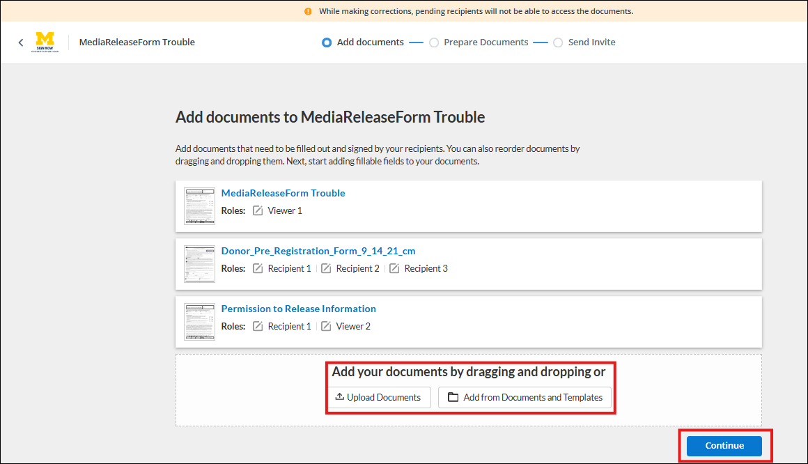 Add documents to document group name screenshot